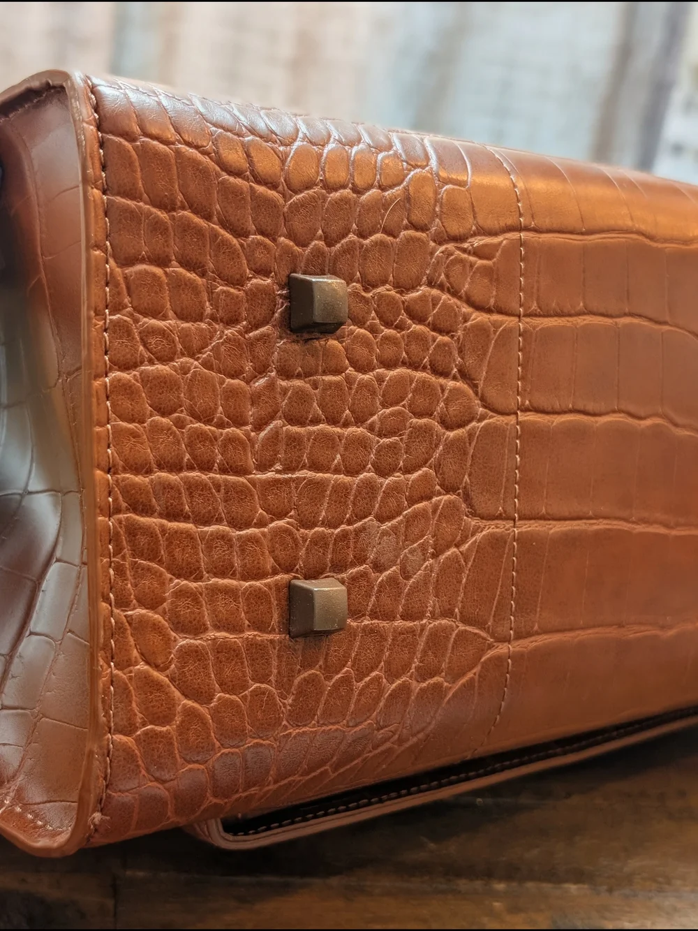 BÉIS The Work Tote in Maple Croc Excellent Like New Condition